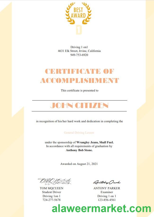 USA Driving Cert